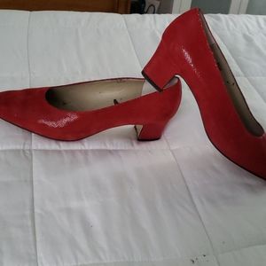 VAN ELI Red "snakeskin" shoes